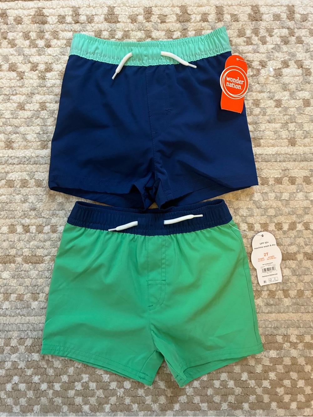 NWT Wonder Nation Swim Trunk Bundle - 2T